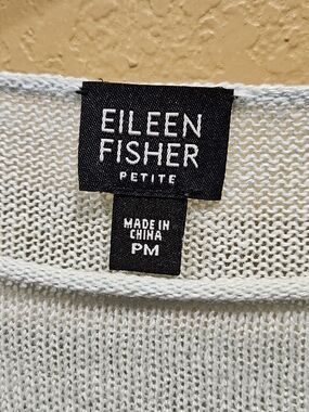EILEEN FISHER Petite Light Mint Knit Top
